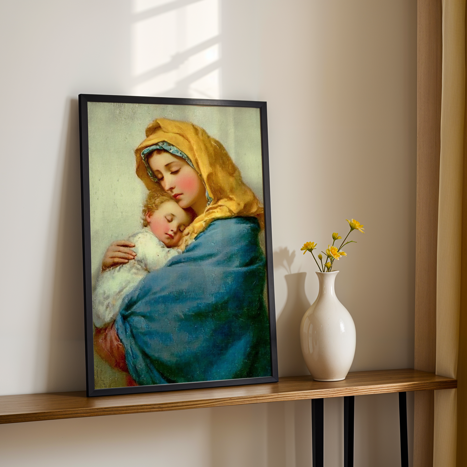 Madonna and Child Wall Art, New Parents Gift, Catholic Nursery Decor, Holygraceart