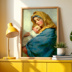Madonna and Child Wall Art, New Parents Gift, Catholic Nursery Decor, Holygraceart