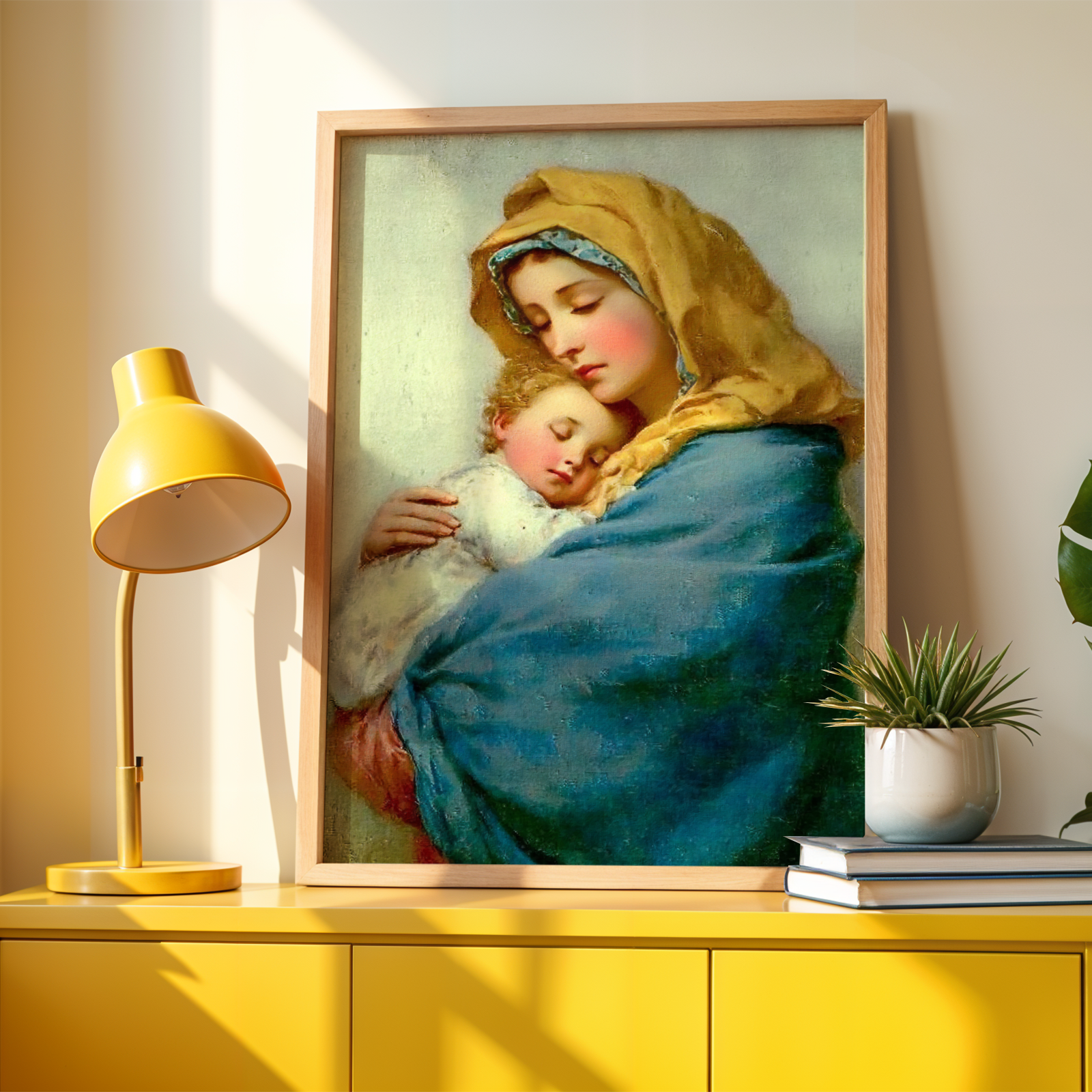 Madonna and Child Wall Art, New Parents Gift, Catholic Nursery Decor, Holygraceart