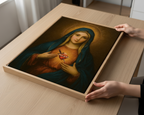 Immaculate Heart of Mary Wall Art, Marian Devotion Gift, Catholic Prayer Decor, Holygraceart