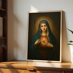 Immaculate Heart of Mary Wall Art, Confirmation Gift, Prayer Corner Decor, Holygraceart