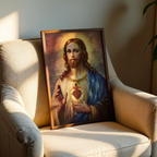 Sacred Heart of Jesus Wall Art, First Communion Gift, Catholic Prayer Decor, Holygraceart