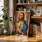 Sacred Heart of Jesus Wall Art, First Communion Gift, Catholic Prayer Decor, Holygraceart