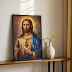 Sacred Heart of Jesus Wall Art, First Communion Gift, Catholic Prayer Decor, Holygraceart