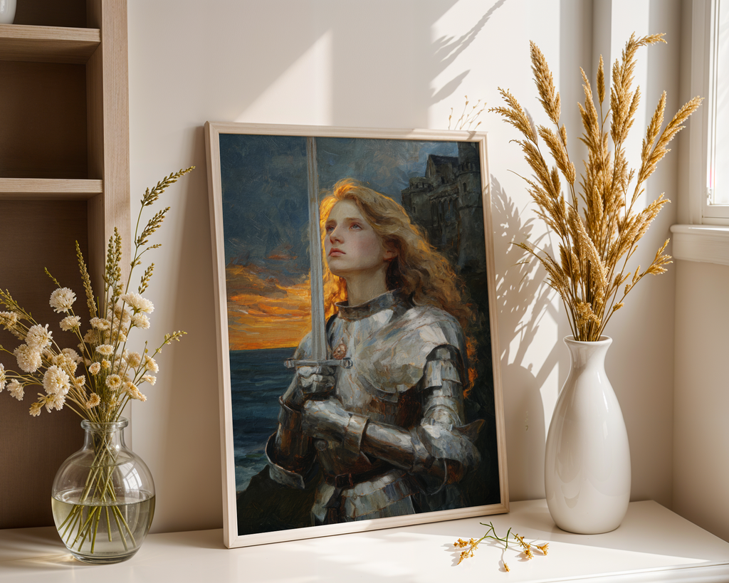 Saint Joan of Arc Wall Art, Courage and Victory Gift, Christian Home Decor, Holygraceart
