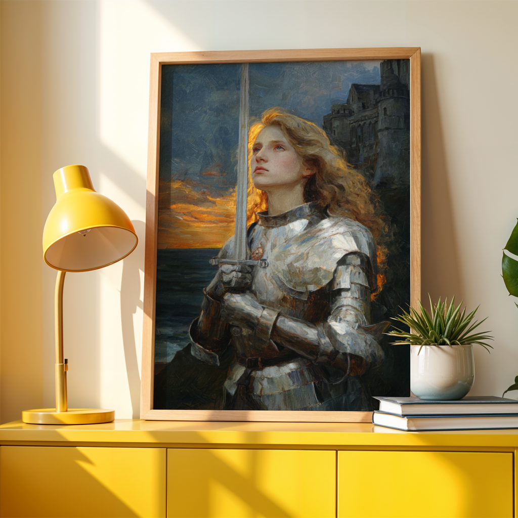Saint Joan of Arc Wall Art, Courage and Victory Gift, Christian Home Decor, Holygraceart