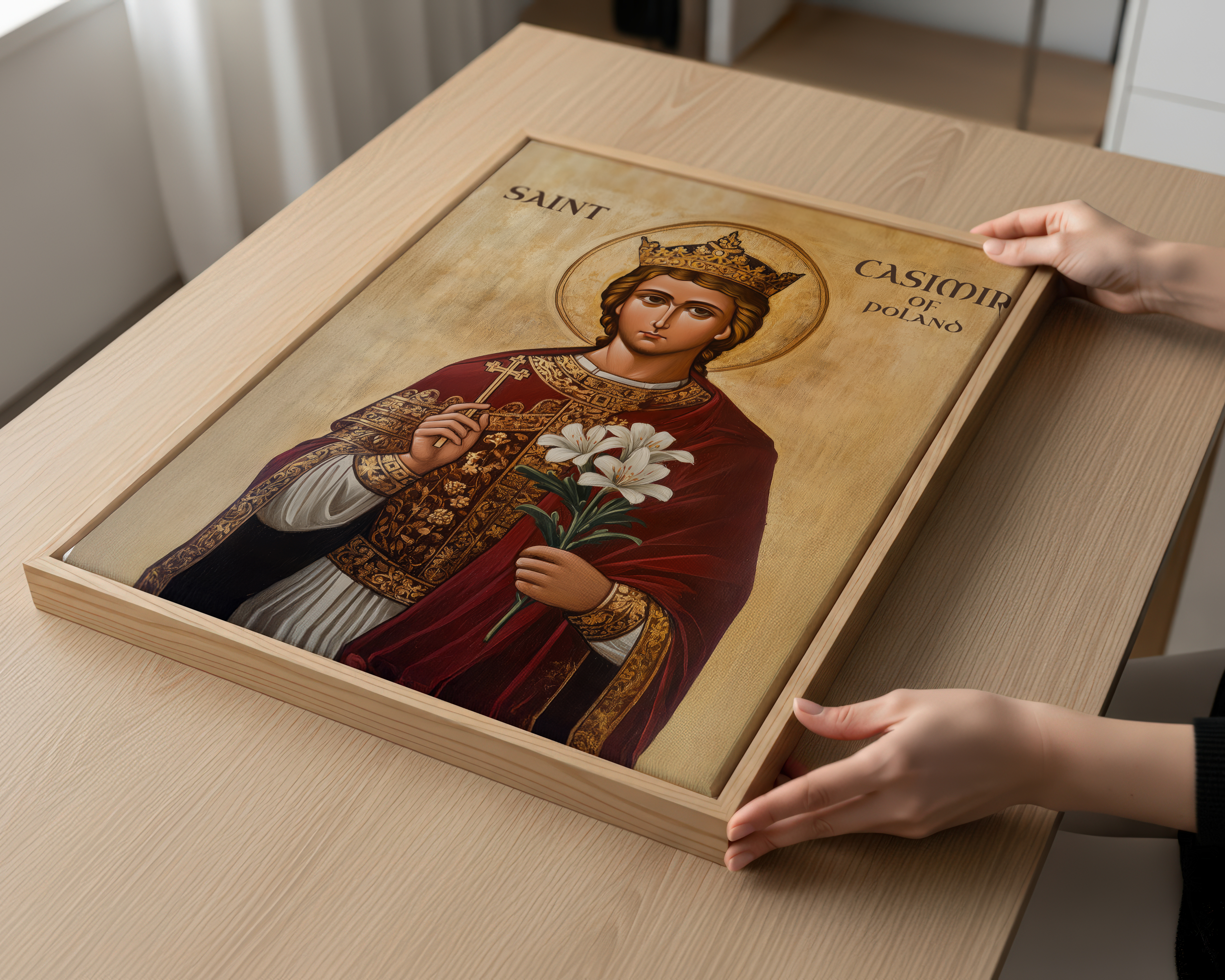 Saint Casimir of Poland Icon Print, Youth Patron Gift, Orthodox Home Decor, Holygraceart