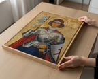 Saint Joan of Arc Icon Print, Patron Saint Warrior, Confirmation gift, Holygraceart