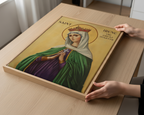 Saint Irene the Great Martyr Icon Wall Art, Courage and Peace Gift Orthodox Decor, Holygraceart