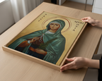 Saint Apollonia Icon Print, Patron Saint of Dentists Gift, Home Altar Decor, Holygraceart