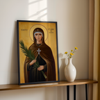 Saint Clare of Assisi Icon Wall Art, Purity and Devotion Gift, Sacred Home Accent