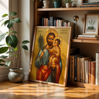 Saint Christopher Icon Wall Art, Travel Protection Gift Orthodox, Holygraceart