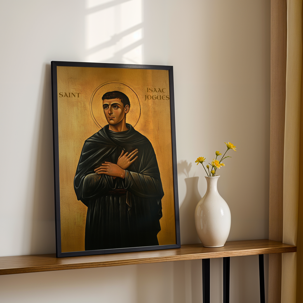 Saint Isaac Jogues Icon Print, Jesuit Missionary Gift Orthodox Art, Holygraceart