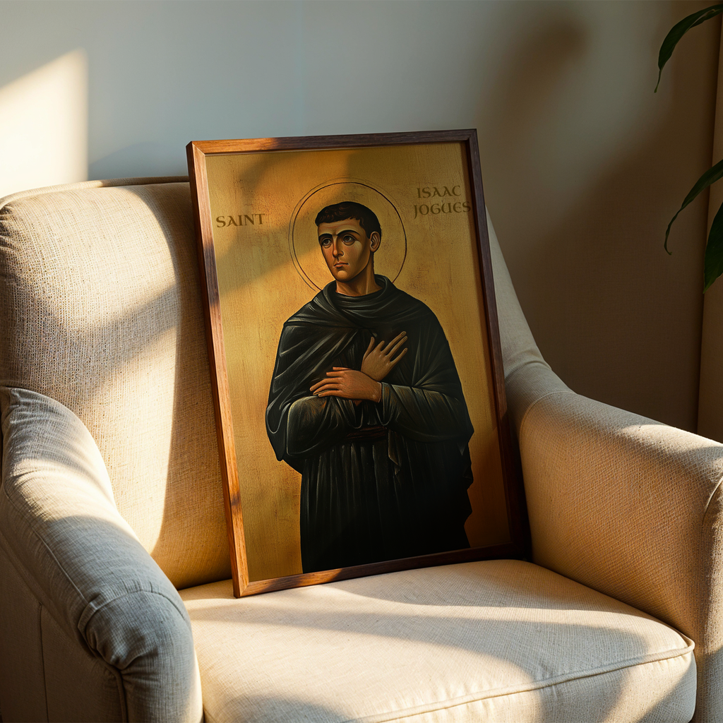 Saint Isaac Jogues Icon Print, Jesuit Missionary Gift Orthodox Art, Holygraceart