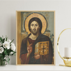 Christ Pantocrator Orthodox Icon Print, Savior Byzantine Devotional Gift, Holygraceart