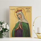 Saint Irene the Great Martyr Icon Wall Art, Courage and Peace Gift Orthodox Decor, Holygraceart