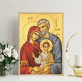Holy Family Orthodox Icon Print, Marriage Blessing Gift, Sacred Blessing for Newlywed Home
