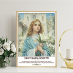 Saint Maria Goretti Wall Art, Purity and Innocence Gift, Catholic Home Decor, Holygraceart