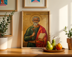 Saint Matthias the Apostle Icon Print, Christian Mission Gift, Holygraceart