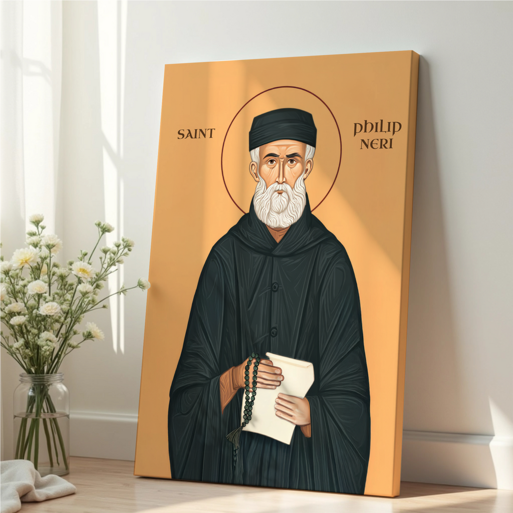 Saint Philip Neri Icon Print, Christian Friendship Gift Orthodox Art, Holygraceart