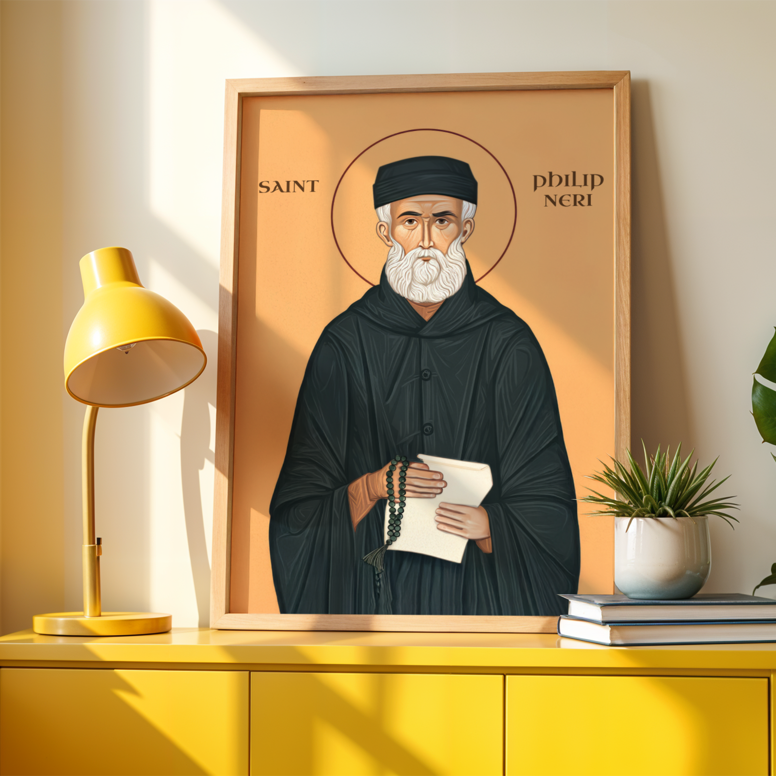 Saint Philip Neri Icon Print, Christian Friendship Gift Orthodox Art, Holygraceart