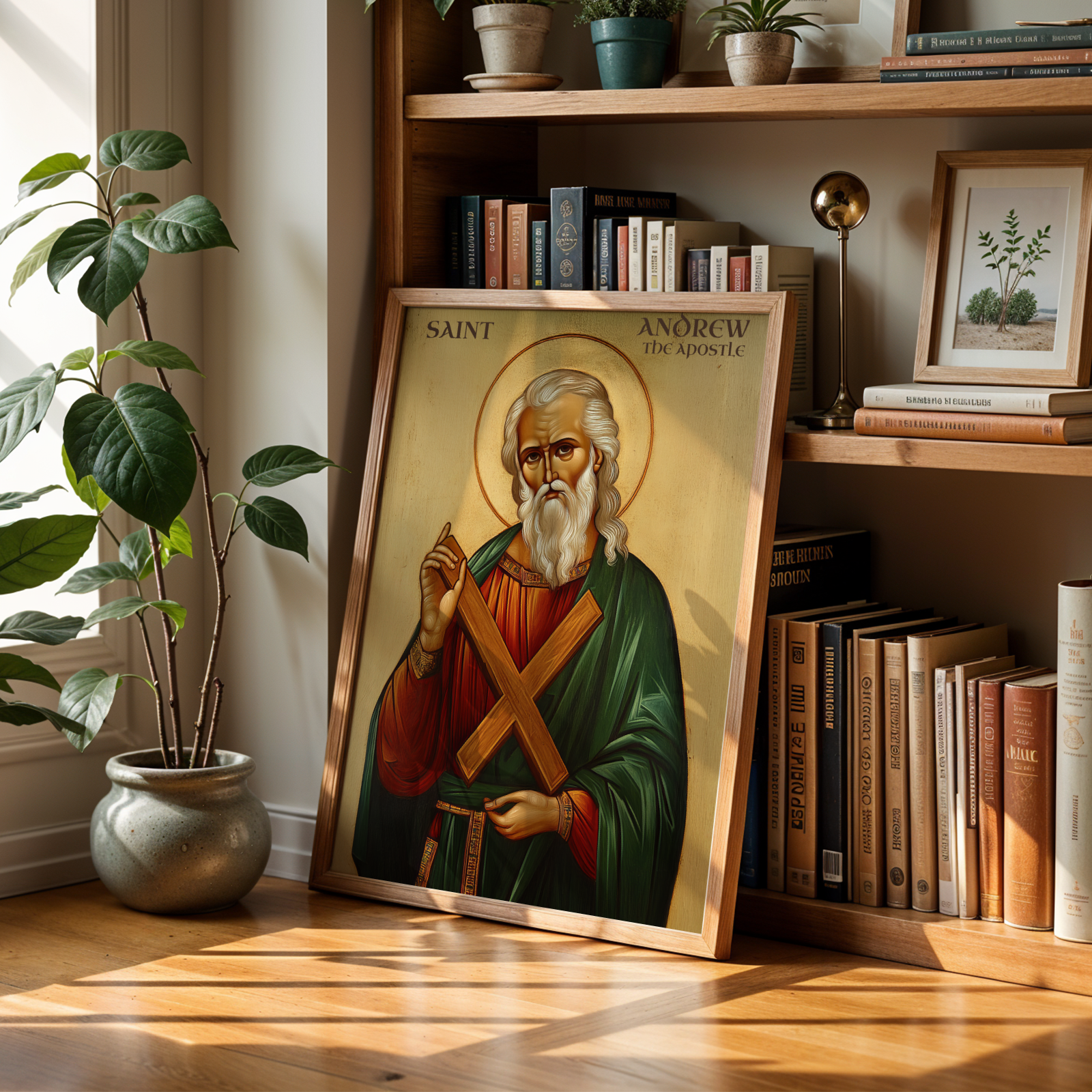 Saint Andrew the Apostle Icon Wall Art, Courage and Calling Gift, Holygraceart