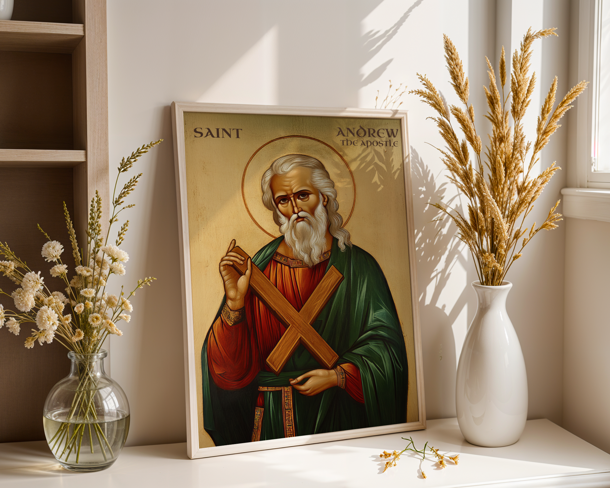Saint Andrew the Apostle Icon Wall Art, Courage and Calling Gift, Holygraceart