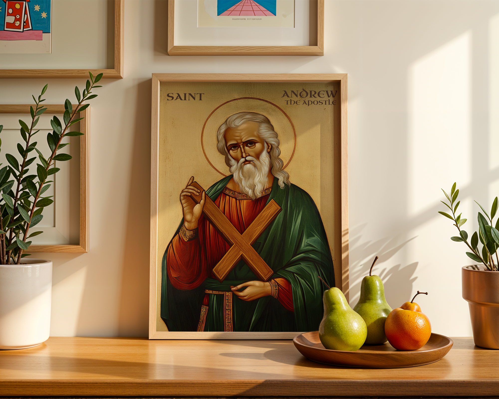 Saint Andrew the Apostle Icon Wall Art, Courage and Calling Gift, Holygraceart
