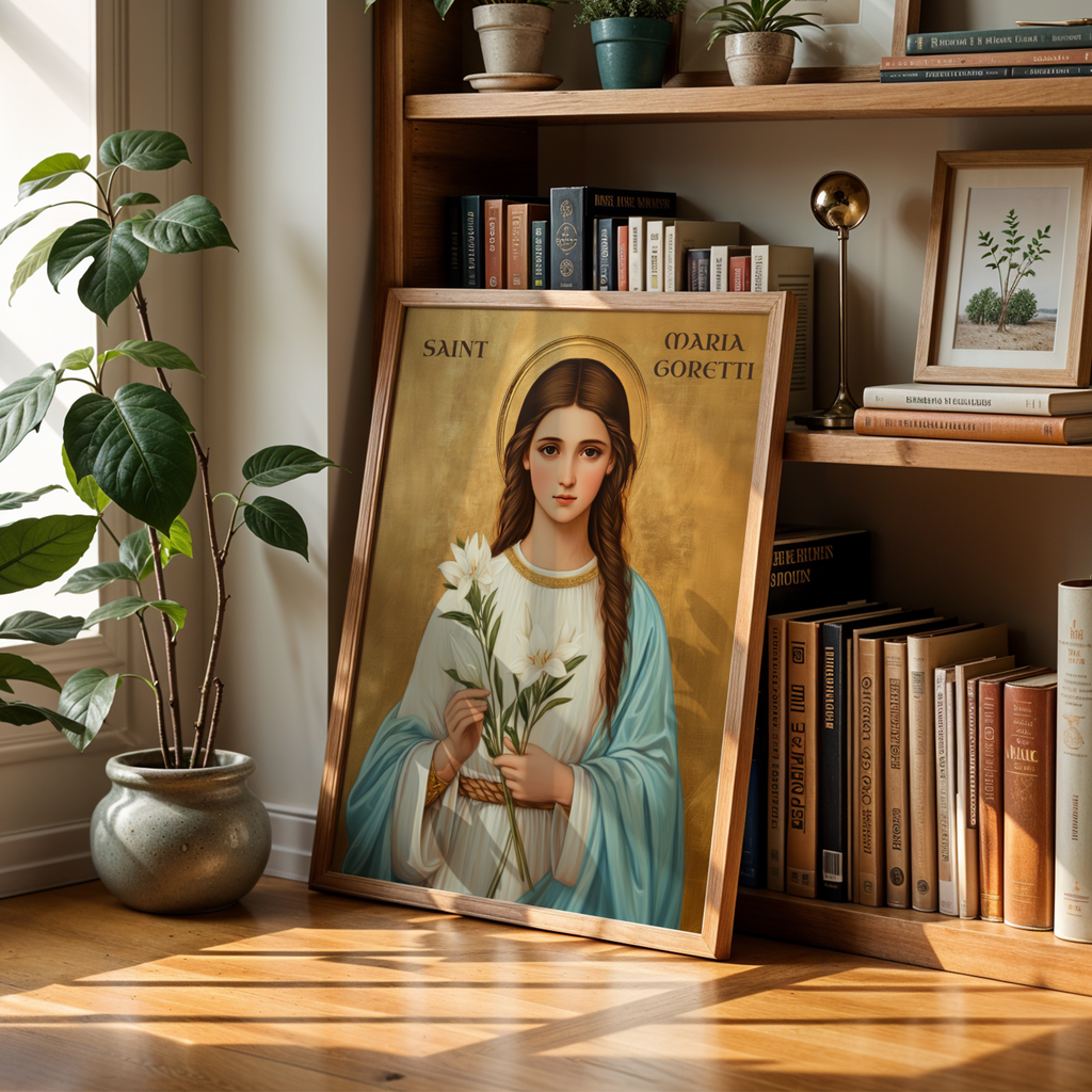 Saint Maria Goretti Icon Print, Young Women Faith Gift Orthodox, Holygraceart