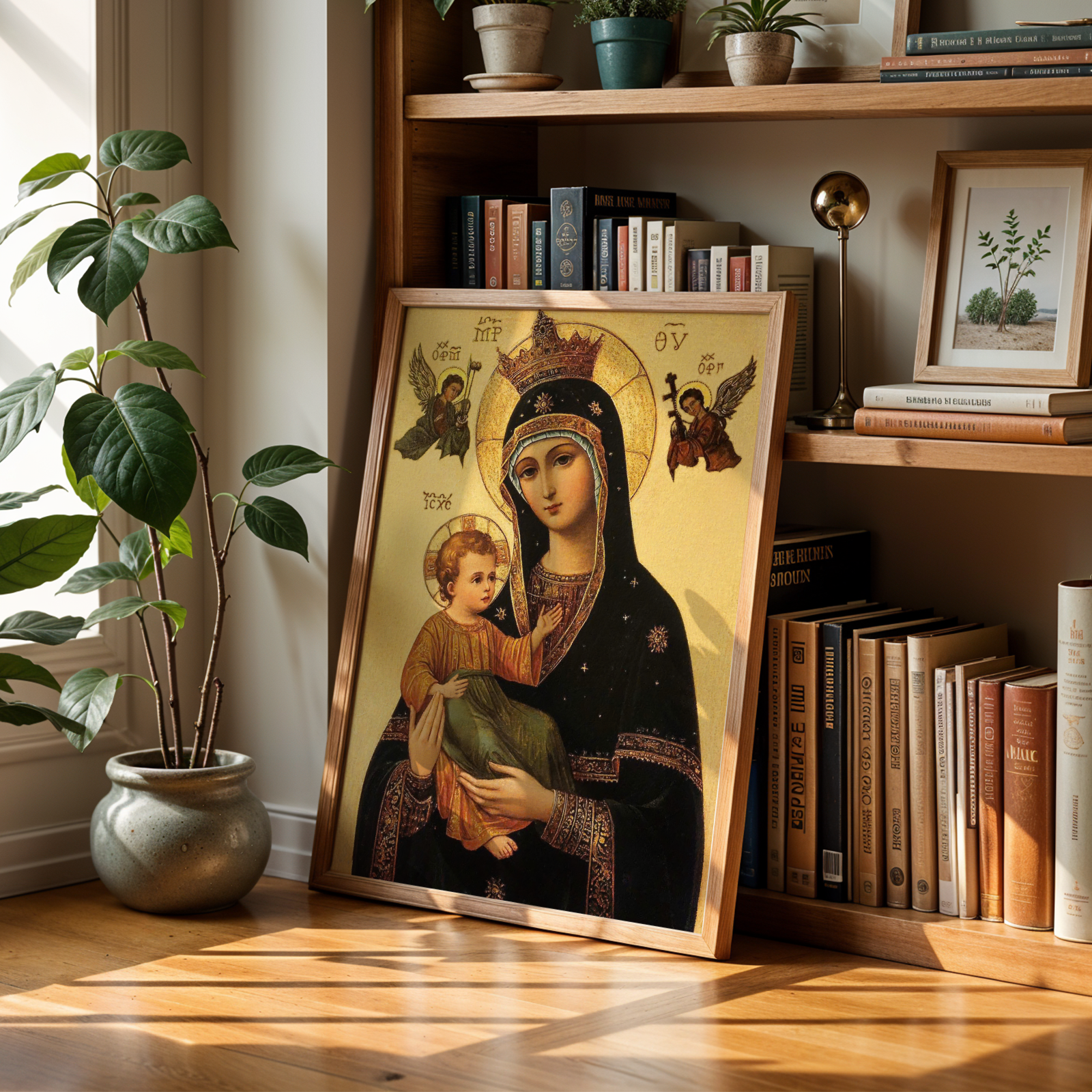 Our Lady of Perpetual Help Orthodox Icon Print, Prayer Gift, Faithful Home Piece, Holygraceart