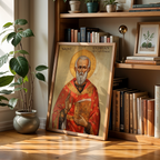 Saint Cyprian of Carthage Icon Wall Art, Bishop and Martyr Gift Orthodox, Holygraceart