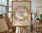 Happy Easter Wall Art, Spring Holiday Decor, Christian Home Accent, Holygraceart