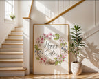 Happy Easter Wall Art, Spring Holiday Decor, Christian Home Accent, Holygraceart