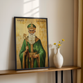 Saint Patrick Icon Wall Art, Irish Blessing Gift Orthodox Decor, Holygraceart