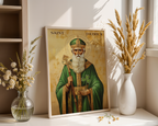 Saint Patrick Icon Wall Art, Irish Blessing Gift Orthodox Decor, Holygraceart