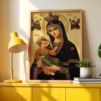 Our Lady of Perpetual Help Orthodox Icon Print, Prayer Gift, Faithful Home Piece, Holygraceart
