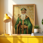 Saint Patrick Icon Wall Art, Irish Blessing Gift Orthodox Decor, Holygraceart