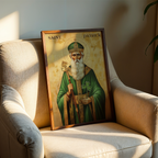 Saint Patrick Icon Wall Art, Irish Blessing Gift Orthodox Decor, Holygraceart