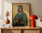 Saint Apollonia Icon Print, Patron Saint of Dentists Gift, Home Altar Decor, Holygraceart
