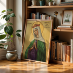 Saint Irene the Great Martyr Icon Wall Art, Courage and Peace Gift Orthodox Decor, Holygraceart