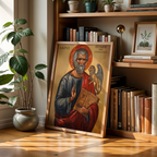 Saint Mark the Evangelist Icon Print, Gospel Writer Gift, Scripture Study Gift