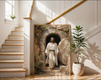 Resurrection of Jesus Wall Art Print, Empty Tomb Christian Canvas, Risen Christ Painting, Easter Religious Decor for Christian Home