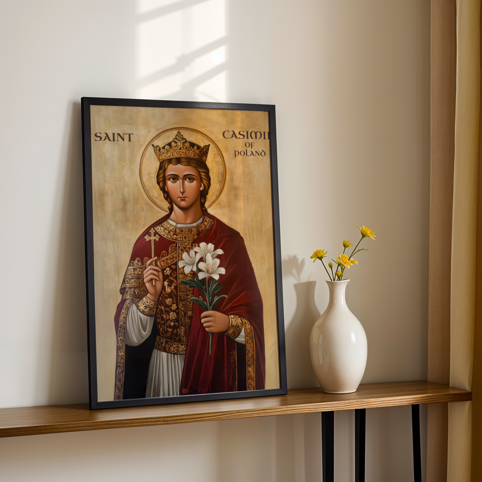 Saint Casimir of Poland Icon Print, Youth Patron Gift, Orthodox Home Decor, Holygraceart
