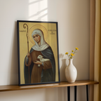 Saint Colette of Corbie Icon Print, Expecting Mother Gift, Sacred Home Decor, Holygraceart