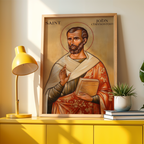 Saint John Chrysostom Icon Wall Art, Clergy Gift Orthodox Decor, Holygraceart