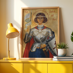 Saint Joan of Arc Icon Print, Patron Saint Warrior, Confirmation gift, Holygraceart