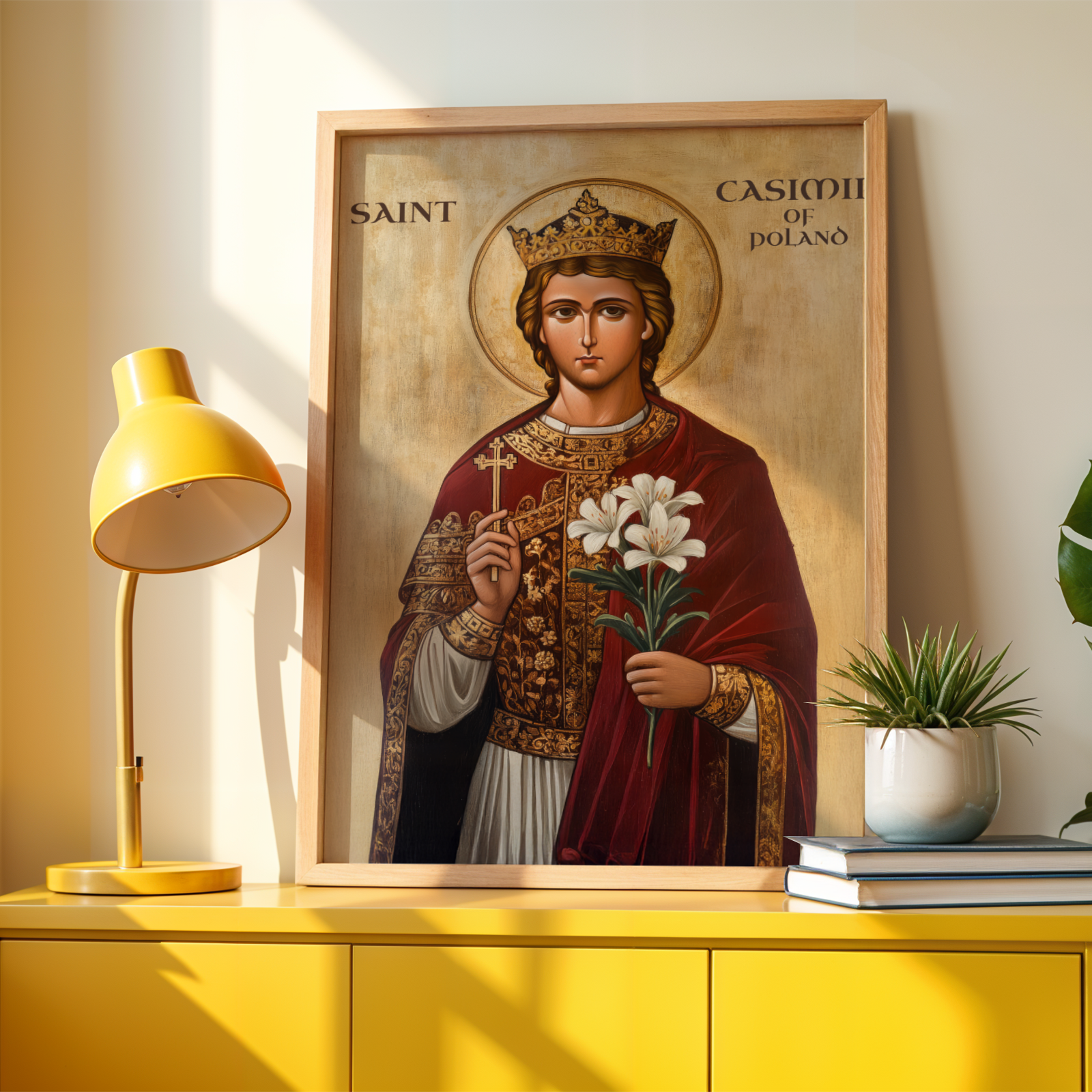 Saint Casimir of Poland Icon Print, Youth Patron Gift, Orthodox Home Decor, Holygraceart
