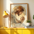 Jesus with Baby Wall Art, Baptism Gift, Christian Nursery Decor, Holygraceart