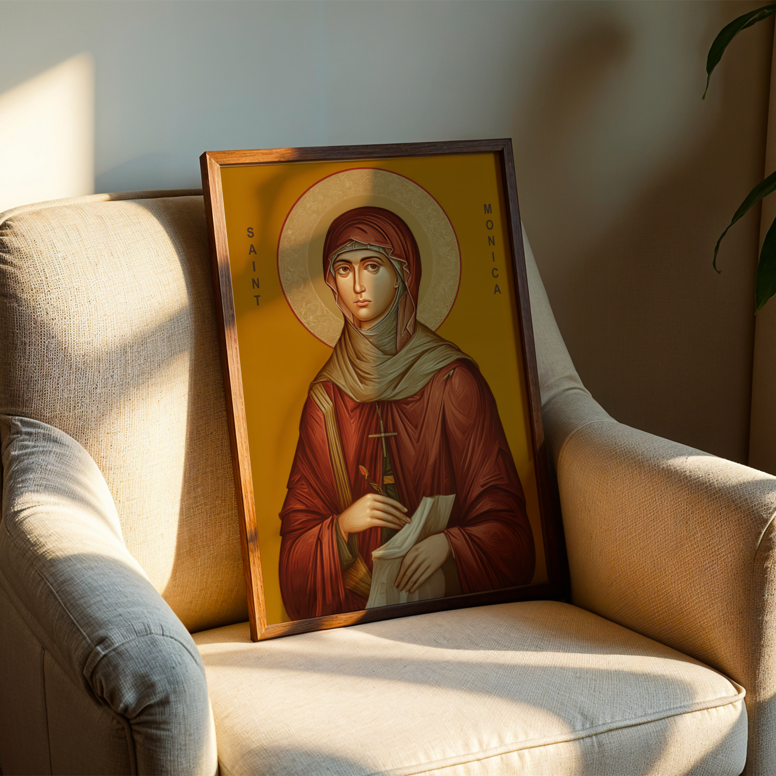 Saint Monica Icon Wall Art, Prayer and Motherhood Gift, Holygraceart
