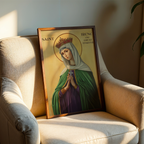 Saint Irene the Great Martyr Icon Wall Art, Courage and Peace Gift Orthodox Decor, Holygraceart